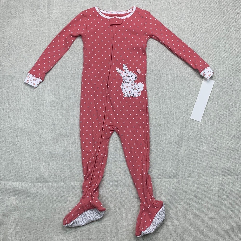Carter's Baby Girls Long Sleeve Footed One Piece Pajama Size 24M
